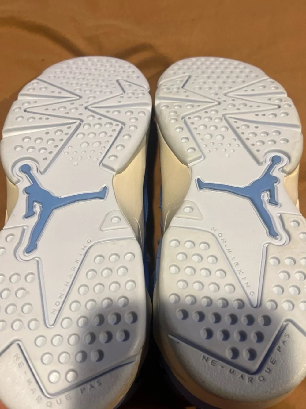 Jordan Men’s Light Blue and White High-Top Athletic Sneakers